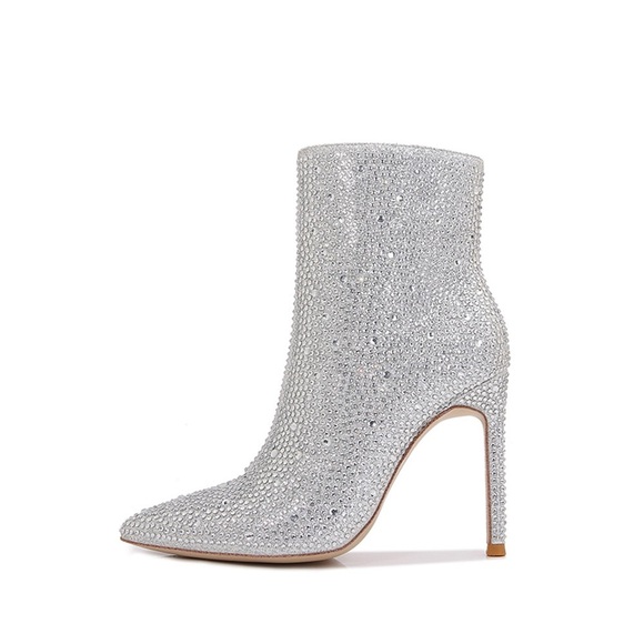 Melody Rhinestone Stiletto Boots - Picture 10 of 11